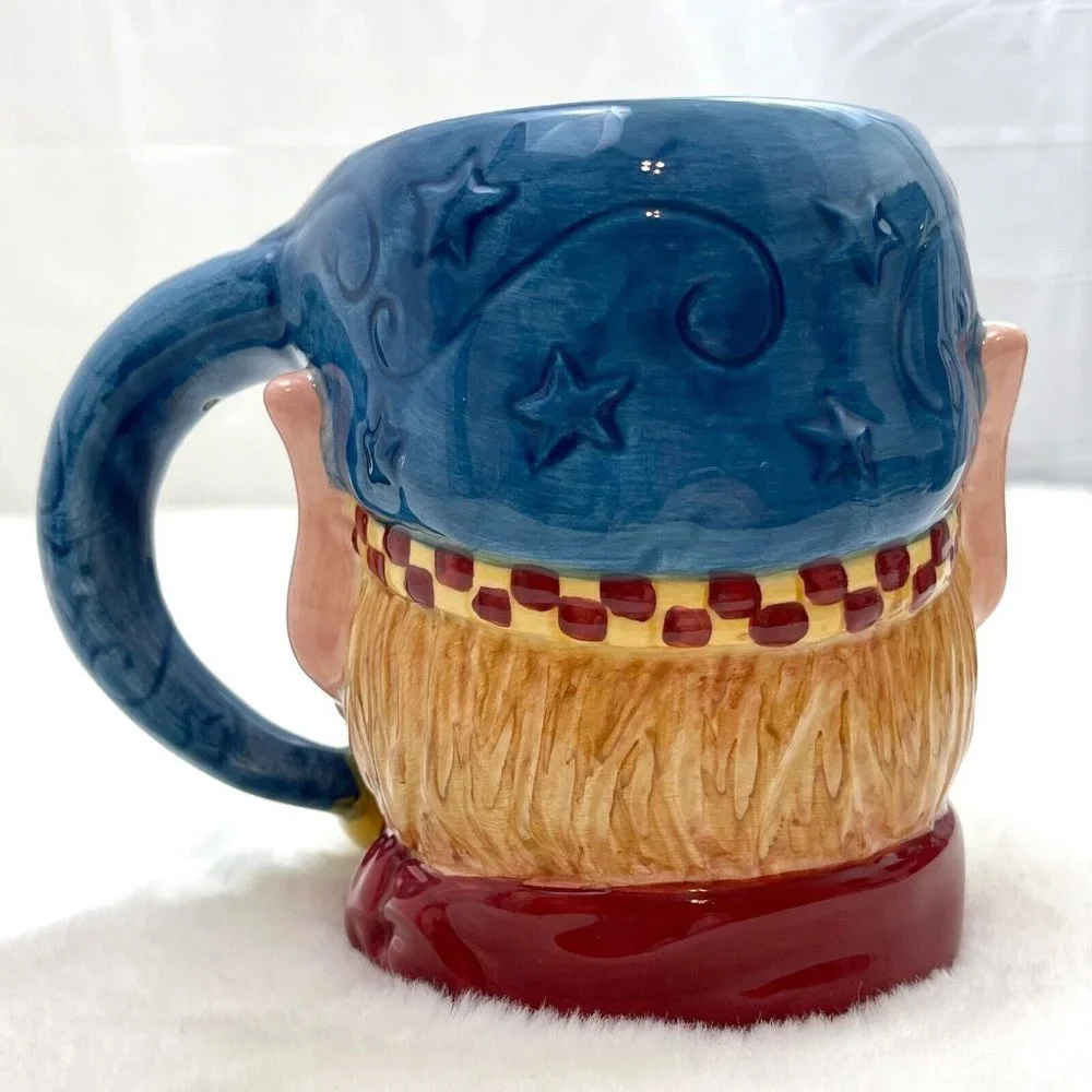 Tis The Season Christmas Elf Large Ceramic Coffee Mug 20oz Hat Handle